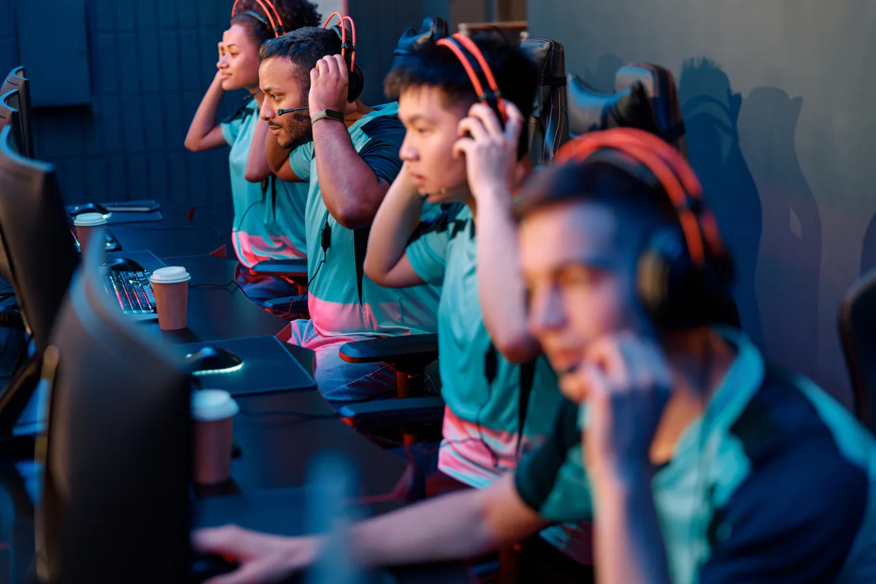 Players immersed in a competitive gaming experience
