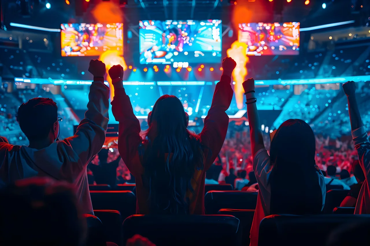 The crowd at a live gaming event